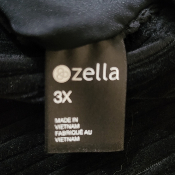 Zella Womens Black Velvet Sweatshirt Ribbed W Pockets New - Cozy Relaxed Winter - Picture 4 of 9